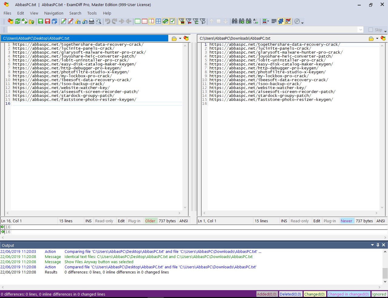 ExamDiff Pro License Key ExamDiff Pro License Key