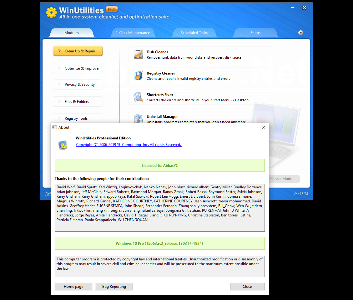 WinUtilities Professional License Code WinUtilities Professional License Code