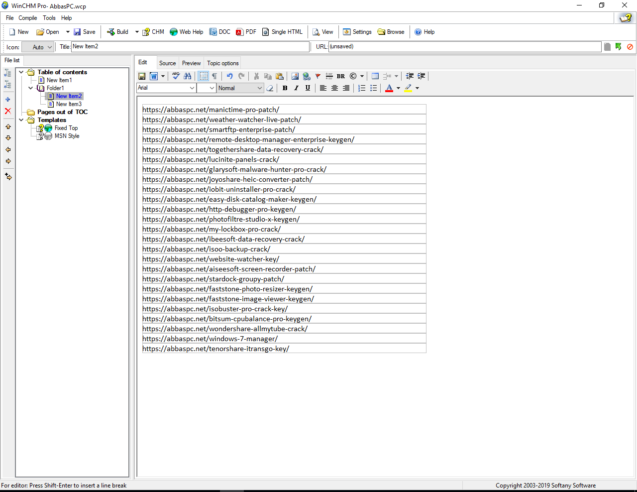 Softany WinCHM Pro Registration Code
