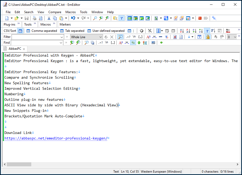 EmEditor Professional Registration Key EmEditor Professional Registration Key