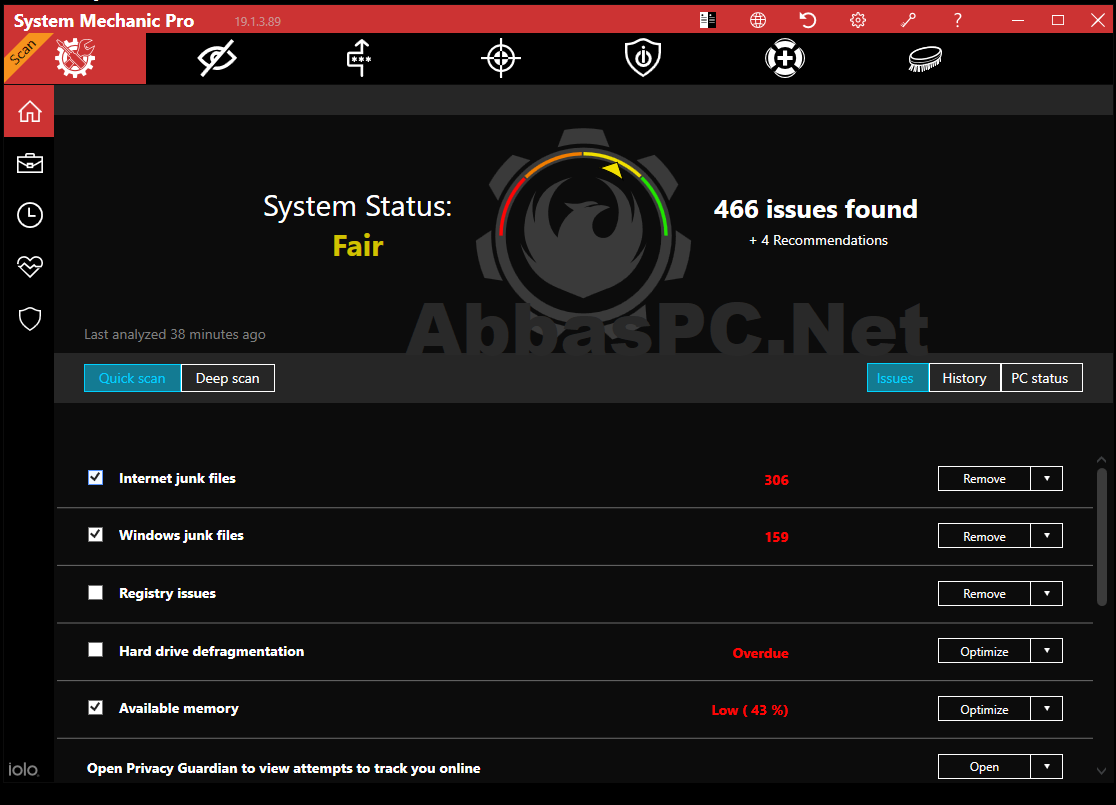 System Mechanic Pro Activation key 2020 Full Crack System Mechanic Pro Activation Key