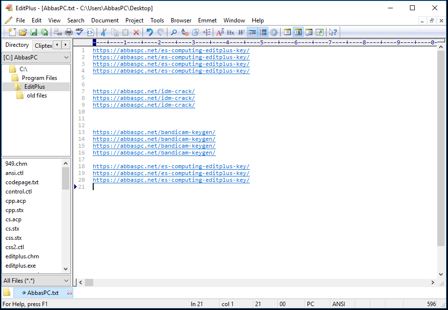ES-Computing EditPlus Register Code Free Download ES-Computing EditPlus Register Code Free Download