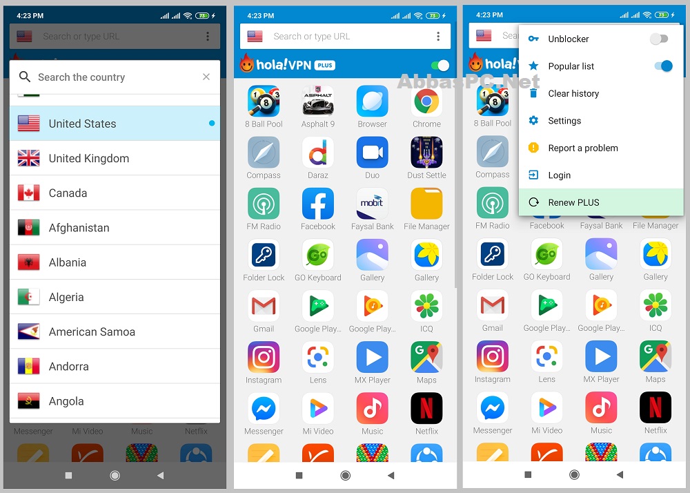Hola VPN Proxy Plus Cracked APK for Android
