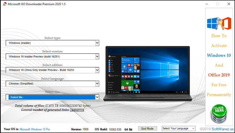 Microsoft ISO Downloader Premium Key