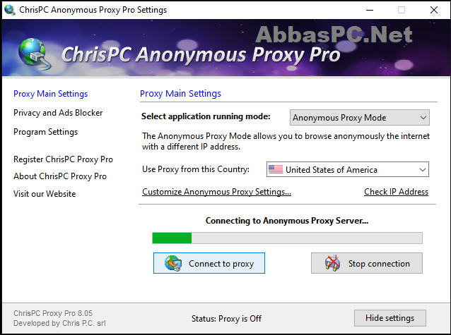 ChrisPC Anonymous Proxy Pro Serial Key