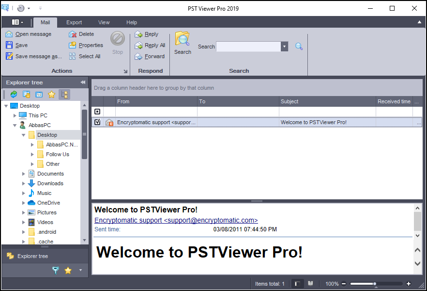 Encryptomatic PstViewer Pro Registration Code