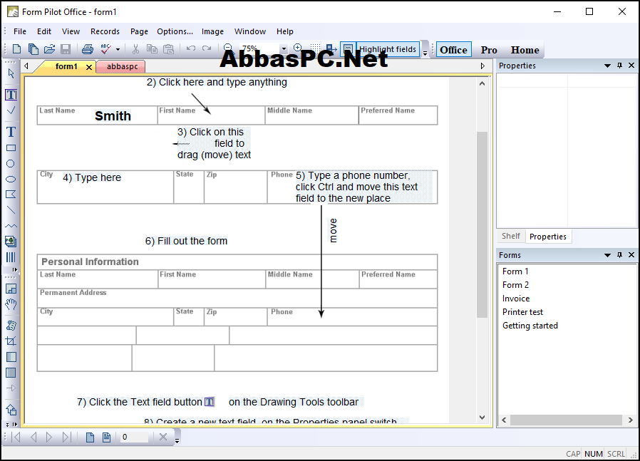 Form Pilot Office Registration Code