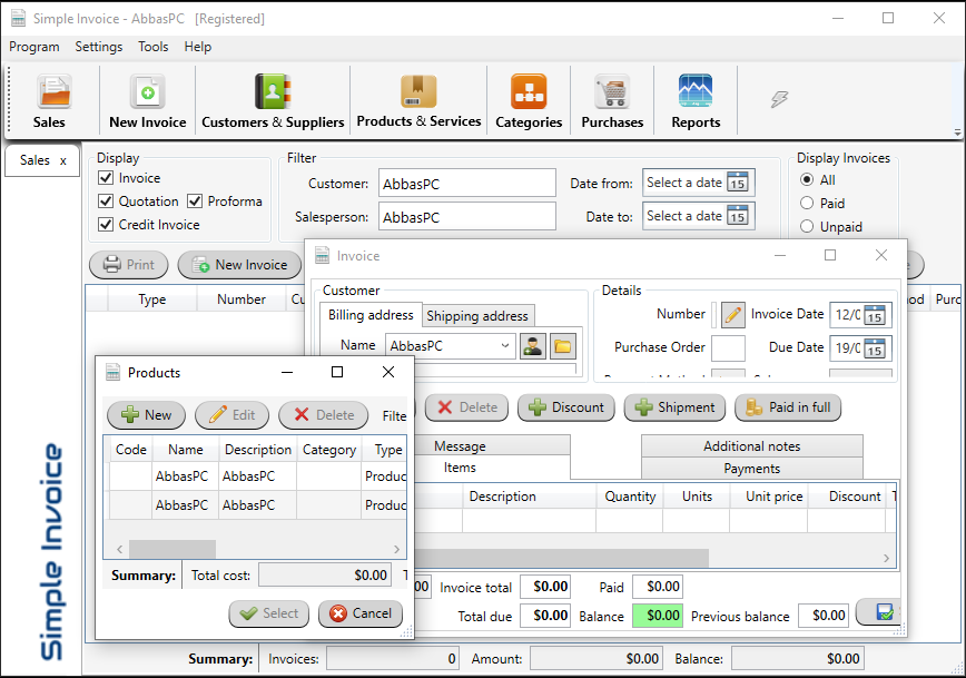 SimpleSoft Simple Invoice Activation Code