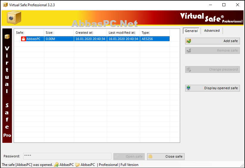 Virtual Safe Professional Serial Key