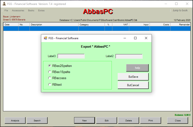 FGS – Cashbook Registration Key