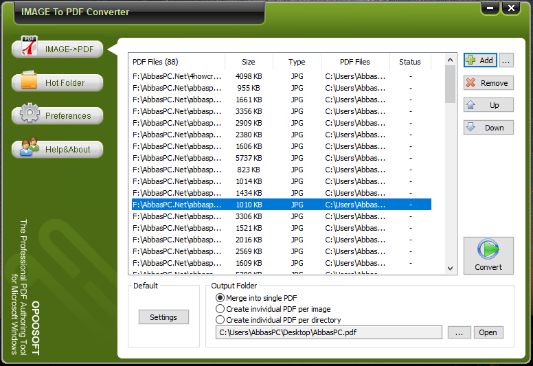OpooSoft Image To PDF Converter License Code