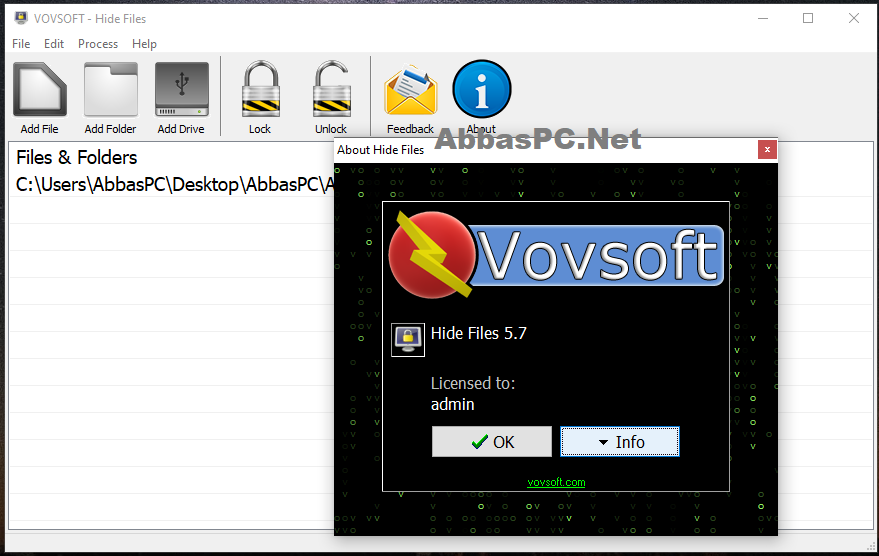 VovSoft Hide Files License Key VovSoft Hide Files License Key