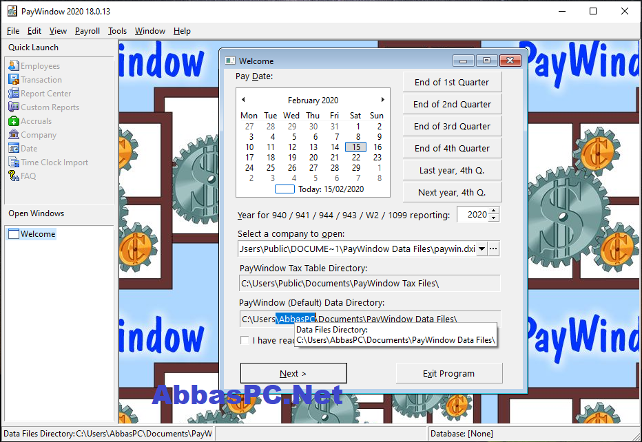 Zpay PayWindow Payroll System License Key
