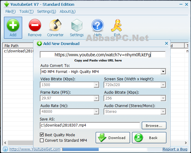 YouTubeGet Registration Code Download
