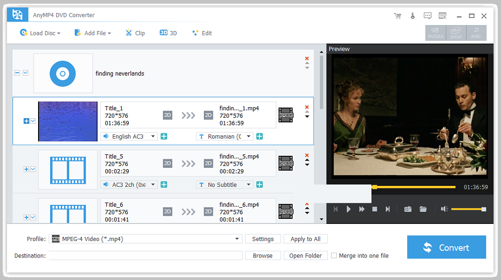 AnyMP4 DVD Converter Free Download for Windows