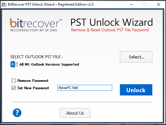 BitRecover PST Unlock Wizard Crack logo