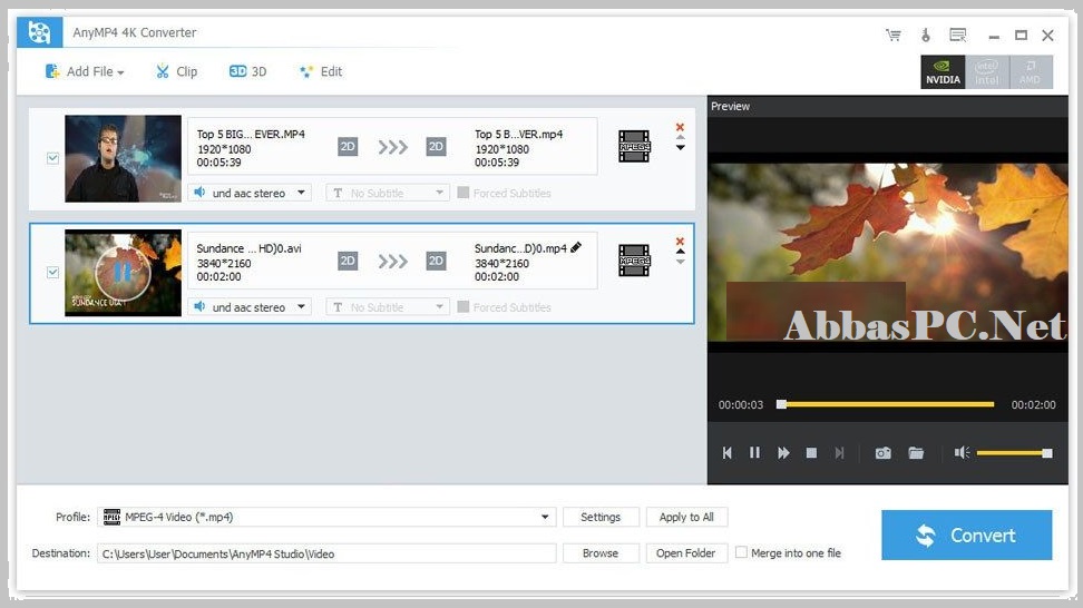 AnyMP4 4K Converter Free Download