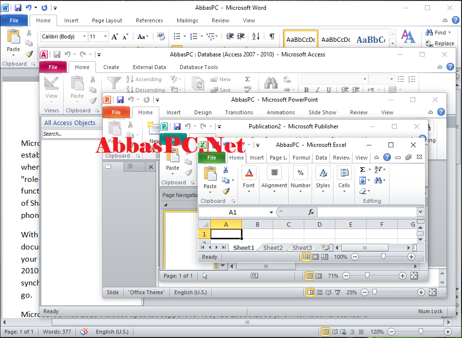 Microsoft Office 2010 Professional Plus Free Download for Windows