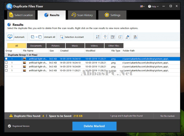 Duplicate Files Fixer Full Version Interface Duplicate Files Fixer Full Version Interface
